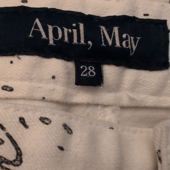 Revolve April May white & black paint splatter denim‎ jeans women size 28 - Picture 4 of 7